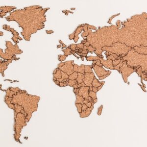 Corte grabado láser-Mapa corcho